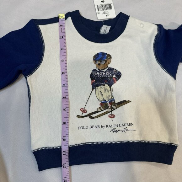 Polo Ralph Lauren Baby Sweater 9M Ski Bear Pullover Classic Preppy NWT - Picture 5 of 10